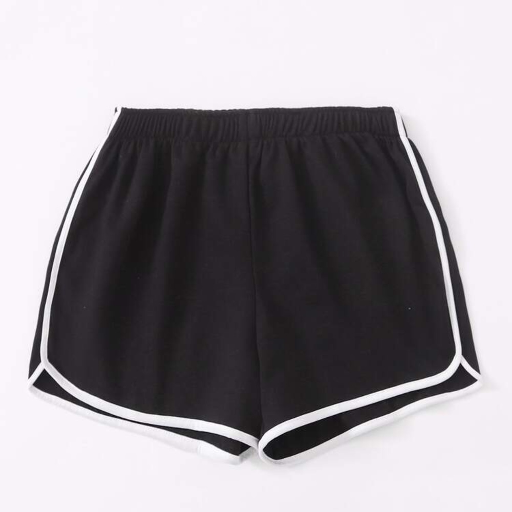 Black high waisted Dolphin shorts